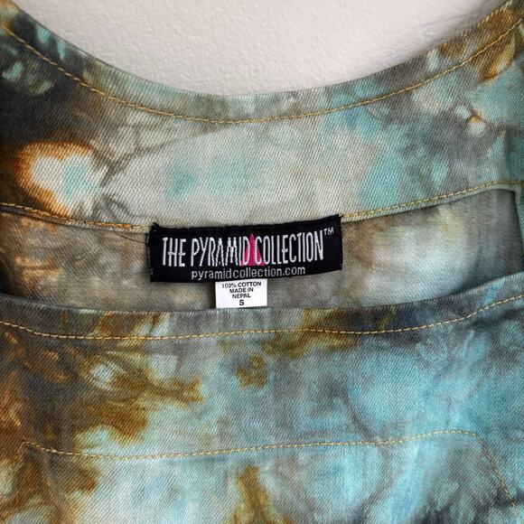 The Pyramid Collection Tie Dyed Overalls Cotton Boho Hippie Festival Artsy Sz S - Picture 4 of 11